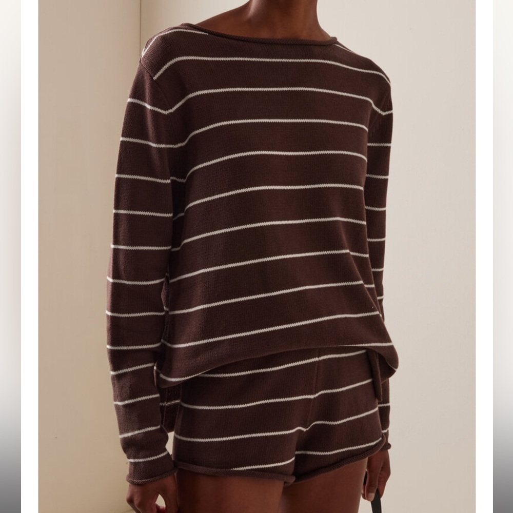ISO ELCE SWIM MANON TOP PECAN/ WHITE XS